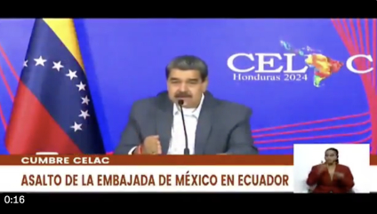 Nicolás Maduro defiende a AMLO y se solidariza cerrando embajada de Venezuela en Ecuador