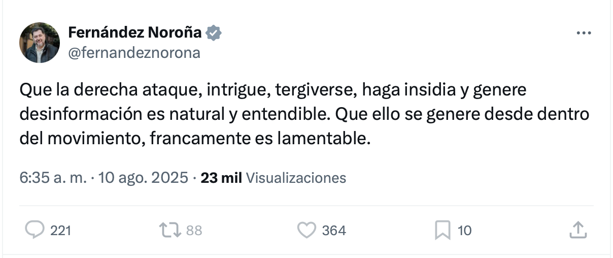 tweet Noroña