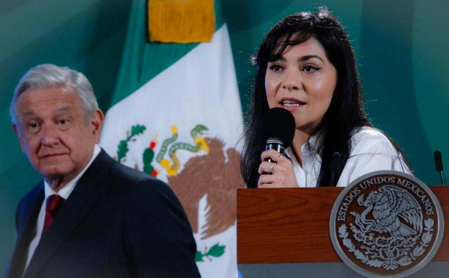 Ana Elizabeth García Vilchis y Andrés Manuel López Obrador
