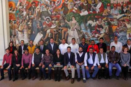 Sostiene Lalo Rivera reunión con los 17 presidentes auxiliares