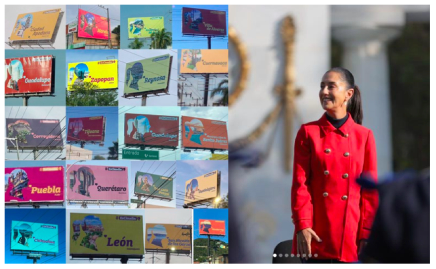 Sheinbaum se lava las manos por espectaculares de #EsClaudia en todo el país: “son personas que deciden organizarse”, dice