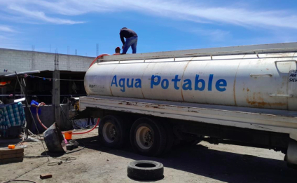 Envía CAPAMH pipa de agua a la comunidad de Benito Juarez