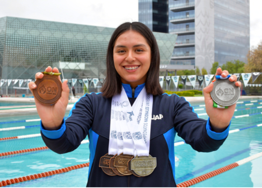 Destaca estudiante BUAP en competencias nacionales de natación
