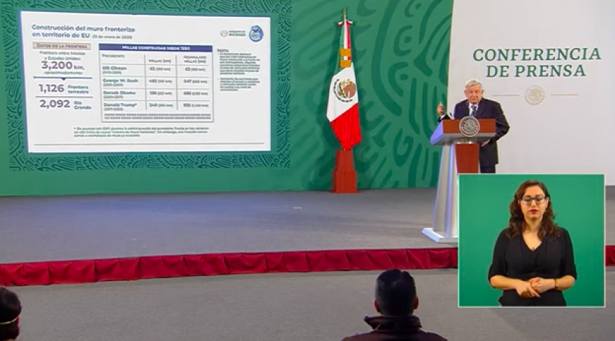 Presidencia celebra que Joe Biden cancelará la construcción del muro "un hecho histórico"