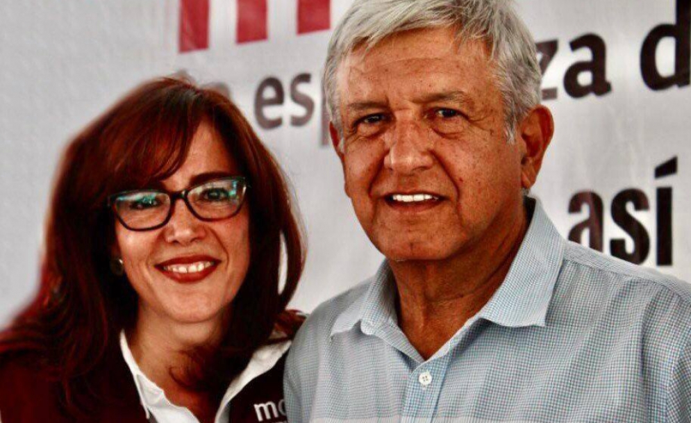 Yeidckol Polevnsky y AMLO