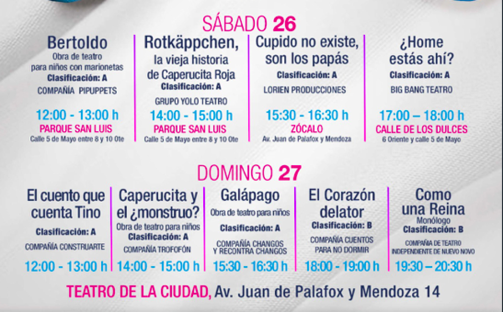 Estas son las actividades de la comuna con las que se festejará el Día Mundial del Teatro