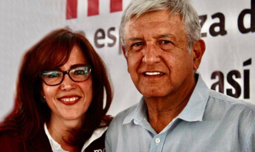 Yeidckol Polevnsky y AMLO