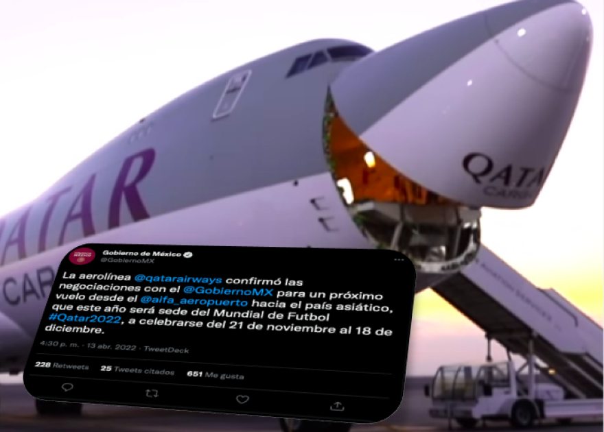 Gobierno de México insiste en que Qatar Airways sí quiere volar desde el AIFA