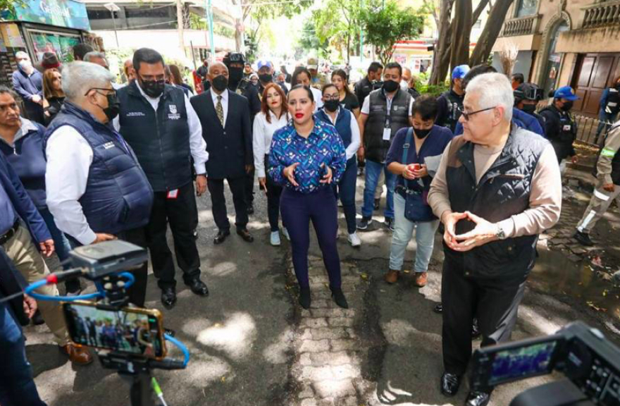 Sandra Cuevas va por el rescate de la Col. Juárez y zona rosa
