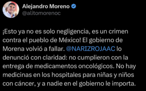 PRI se lanza contra la 4T por negligencia para atender crisis de falta de medicinas