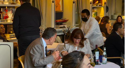 Exhiben a Yeidckol Polevnsky comiendo en restaurante italiano de lujo