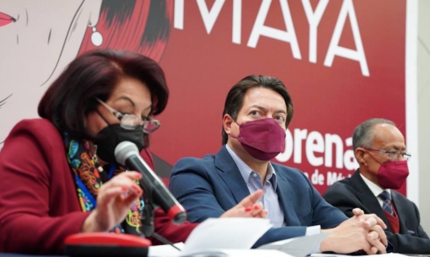 Celia Maya con Mario Delgado en Querétaro