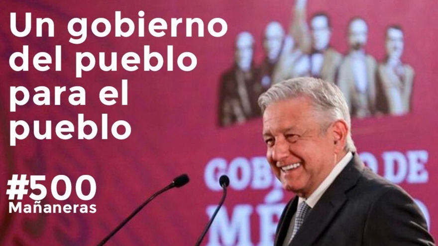 Andrés Manuel López Obrador en una de sus ya tradicionales "mañaneras"