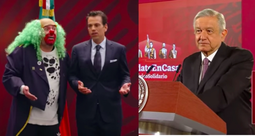 Cuestiona AMLO “¿quién pompo?” a Loret de Mola y Brozo tras parodia de la mañanera