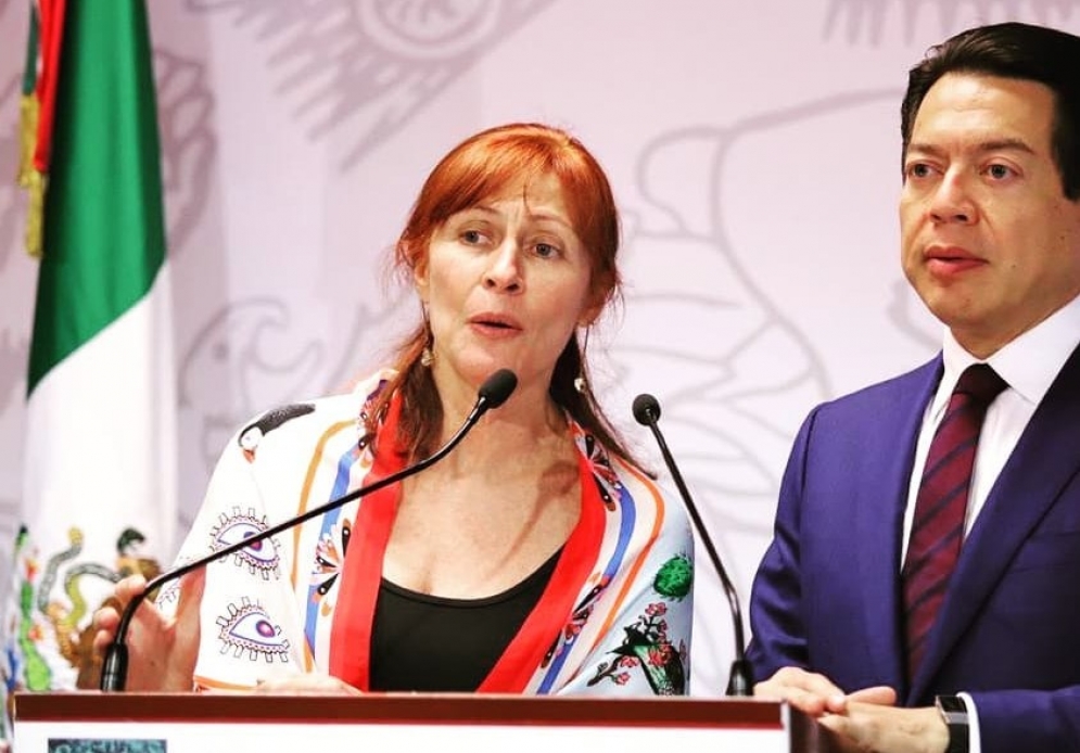 Tatiana Clouthier y Mario Delgado