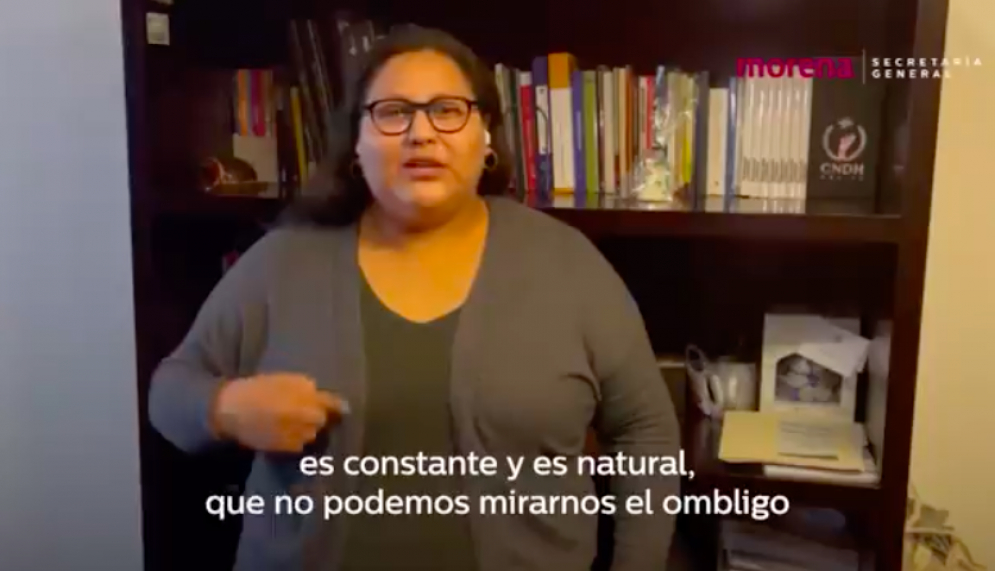 No podemos mirarnos el ombligo y estar pelando entre nosotros: Citlalli Hernández a militantes de Morena