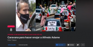 Crean evento en Facebook para hacer enojar a Alfredo Adame en una caravana