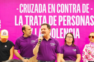 Ignacio Mier lidera caravana para visibilizar la Trata en Puebla