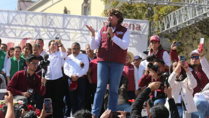 Delfina Gómez pide a mexiquenses "resistir a las trampas" en las próximas elecciones del Edomex