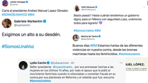 Artistas y activistas se unen al  #SomosUnaVoz para exigir a AMLO una estrategia de seguridad