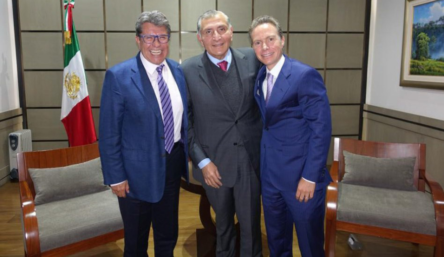 Manuel Velasco, Adán Augusto López y Ricardo Monreal