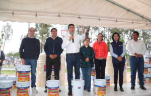 Hacen entrega de insumos del Programa de Mejoramiento de Espacios