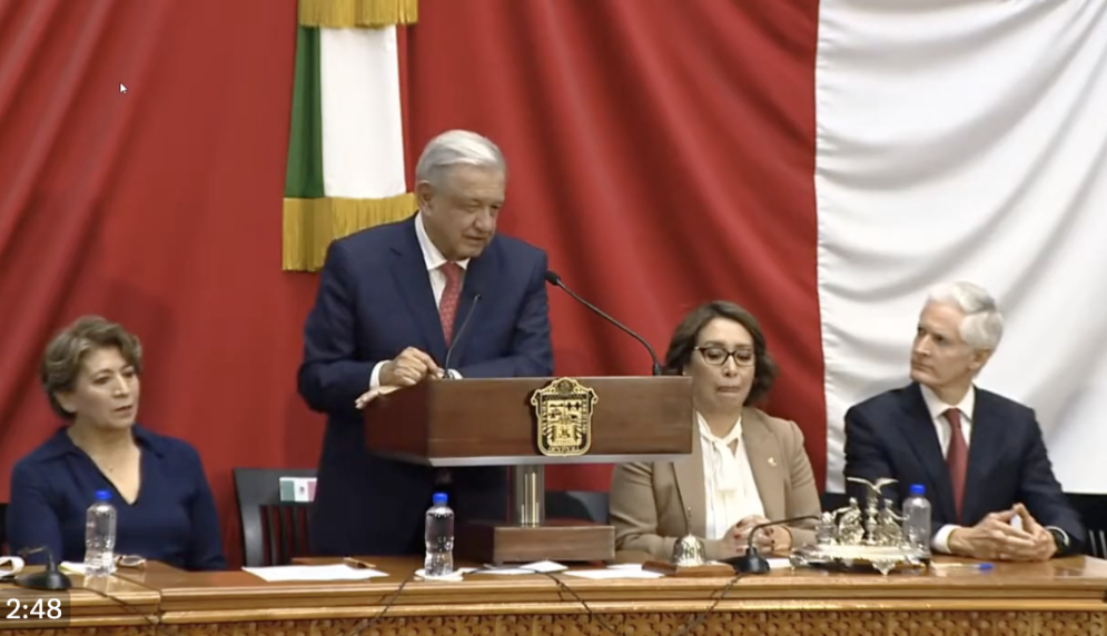 AMLO califica como “demócrata” a Del Mazo por no involucrarse en las elecciones de Edomex