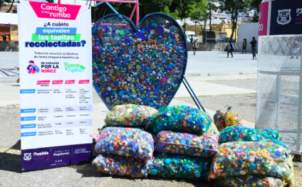 Colocan contenedor de “De Corazón por la Niñez” en el parque de las Ninfas para ayudar a niñ@s con cáncer