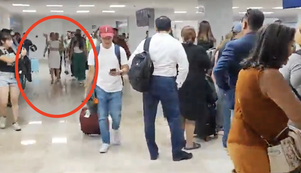 Reciben a Sheinbaum con abucheos y gritos de ¡fuera, fuera!... en el Aeropuerto de Veracruz