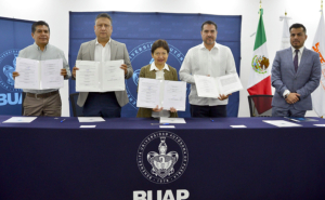 Firman convenio de colaboración BUAP y sindicatos de Trabajadores del Seguro Social y de la Educación en Puebla