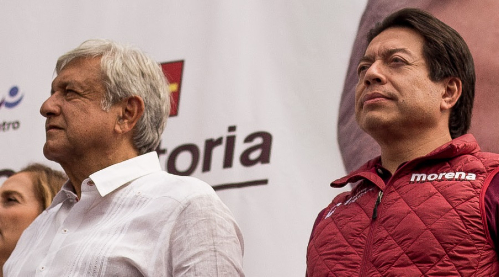 Mario Delgado y Andrés Manuel López Obrador
