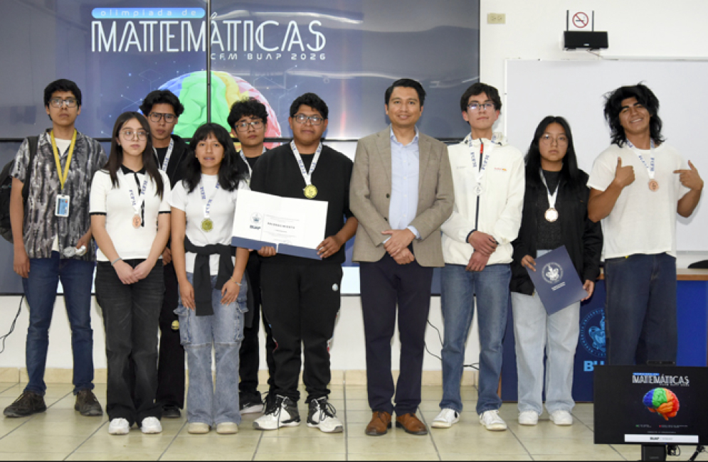 Ganan estudiantes BUAP oro en la Olimpiada Estatal de Matemáticas