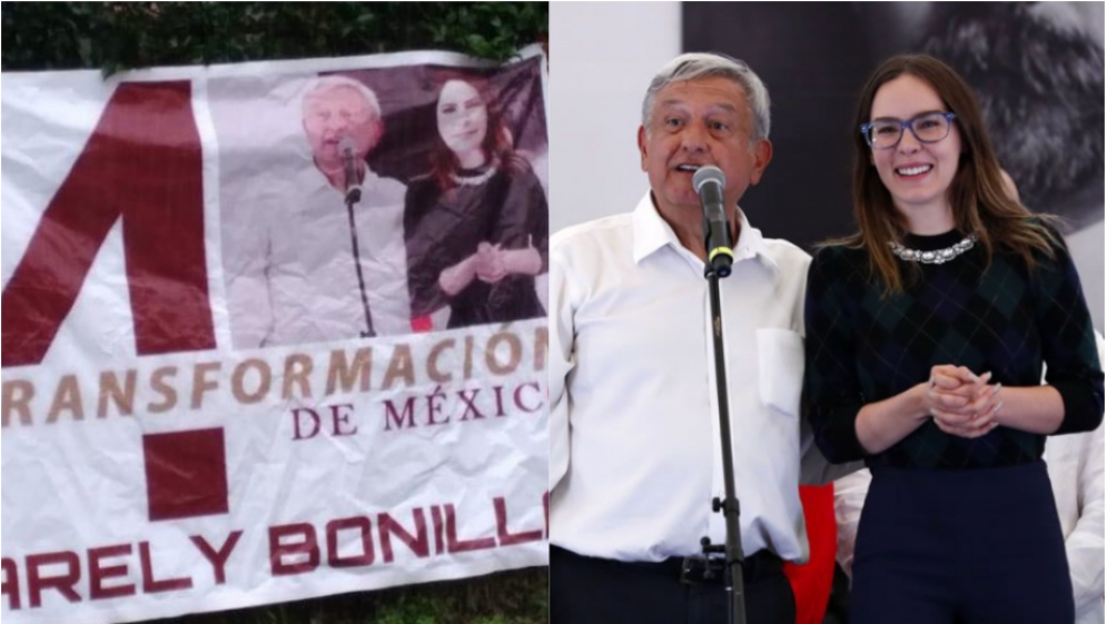 Síndica photoshopea foto de Belinda con AMLO y pone su cara para hacerse publicidad con Morena