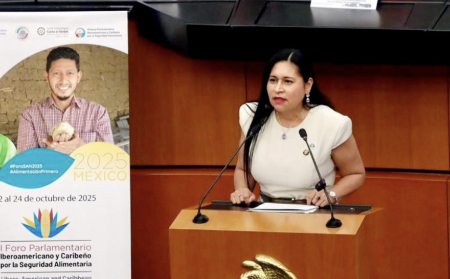 Senadora de Morena presume que México es “referente mundial de la sana alimentación”