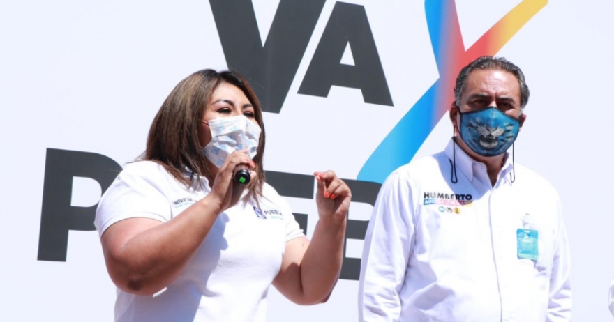 Genoveva Huerta y Humberto Aguilar en Cuautlancingo