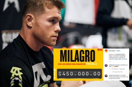 Canelo el "Milagro" de niños con cáncer en Puebla