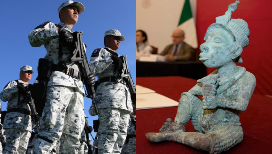 4T ahora encarga a la Guardia Nacional recuperar piezas prehispánicas robadas