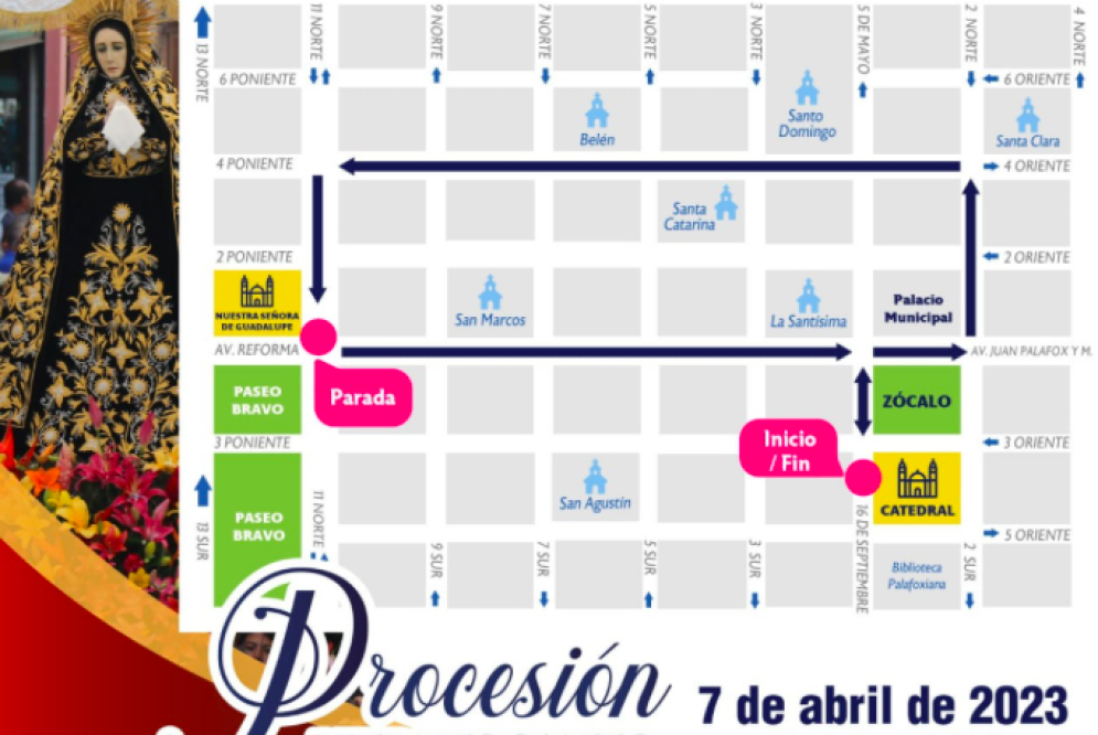 Estás son las calles que permanecerán cerradas este viernes por la procesión