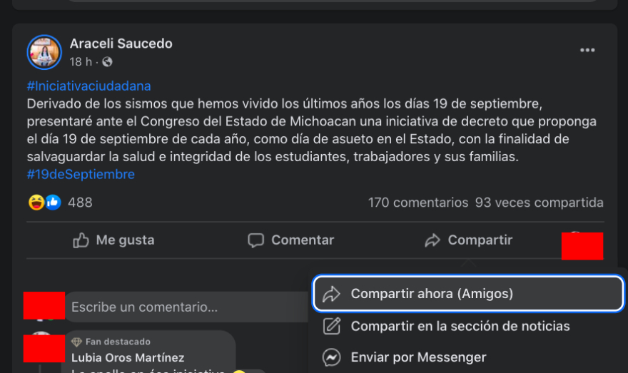 Alcaldesa propone que el 19 de septiembre sea día de asueto “porque siempre hay sismo”