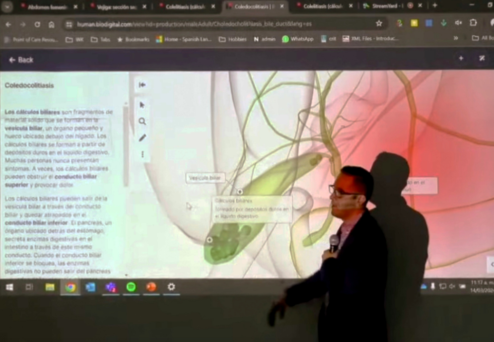 En el CRS se presentan las plataformas UpToDate y BiodigitalHuman, herramientas de apoyo a los especialistas de la salud