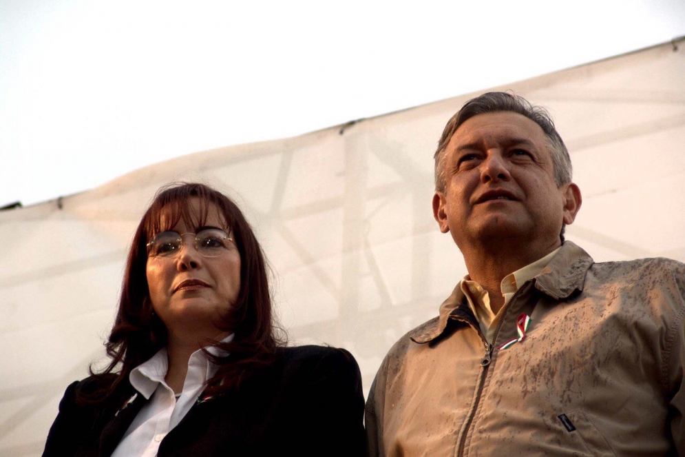 Yeidckol Polevnsky y AMLO