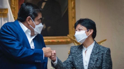 Barbosa se reúne con Lilia Cedillo, rectora de la BUAP