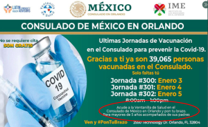 Gobierno de México a través de su consulado en Orlando sí vacuna a niños mayores de 5 años