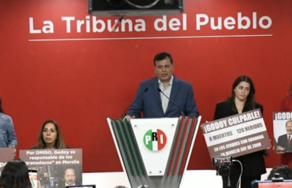 Acusa PRI a Leonel Godoy de permitir narcoterrorismo en Michoacán