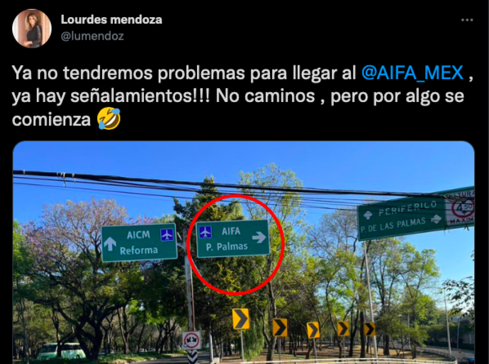 No hay caminos para llegar al AIFA pero ya hay señaléticas: exhibe Periodista Lourdes Mendoza