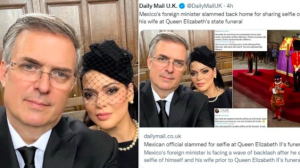 Marcelo Ebrard provoca burlas en Reino Unido por tomarse selfie durante funeral de la reina Isabel II