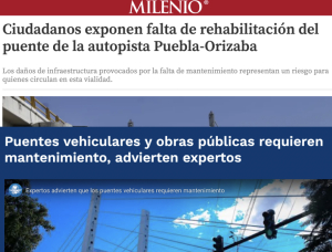 Alertan especialistas y medios falta de mantenimiento de la 4T en puentes de la capital y zona metropolitana