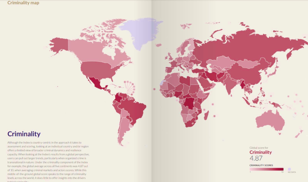 México ocupa el 4to lugar en índice global de criminalidad junto a países como Afganistán o Irak