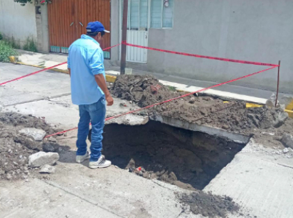 CAPAMH realiza maniobras de reparación en la comunidad de San Sebastián.