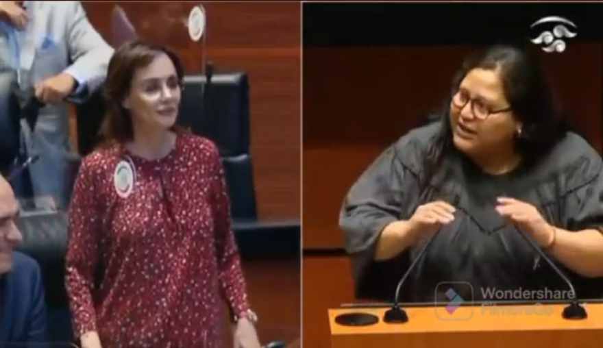 Exhibe Lilly Téllez a Citlalli Hernández por faltar a sesión parlamentaria "huyó al debate"